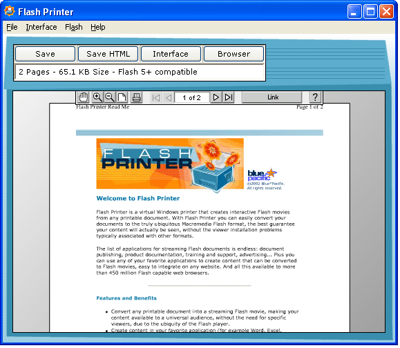 Flash Printer Screenshot